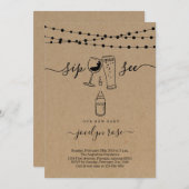 Wein & Bier Sip & See Einladung (Vorne/Hinten)