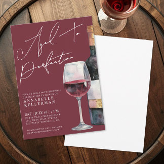 Wein bis zur Perfektion gereift - Erwachsenen-Gebu Einladung