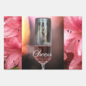 Wein Blumen Geschenkpapier Bogen Set (Vorderseite 2)