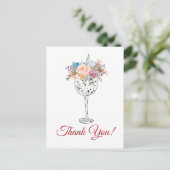 Wein, Blumenkarte Postkarte (Stehend Vorderseite)