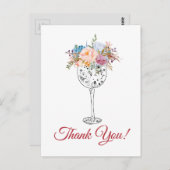 Wein, Blumenkarte Postkarte (Vorne/Hinten)