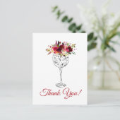 Wein, Blumenkarte Postkarte (Stehend Vorderseite)