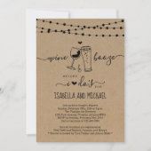 Wein & Booze bevor ich eine Dusche/Probe mache Einladung (Vorderseite)