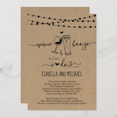 Wein & Booze bevor ich eine Dusche/Probe mache Einladung (Vorne/Hinten)