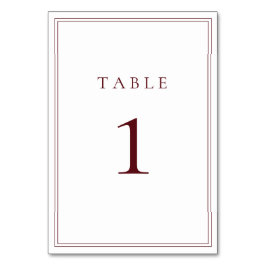 Wein Bordeaux Klassisch Minimalistisch Tischnummer