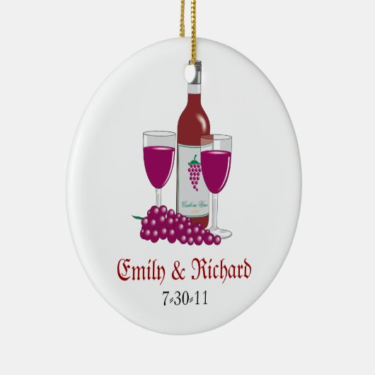 Wein-Brautparty-Bevorzugungs-Andenken-Verzierung Keramikornament (Rechts)