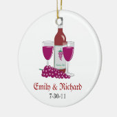 Wein-Brautparty-Bevorzugungs-Andenken-Verzierung Keramikornament (Links)