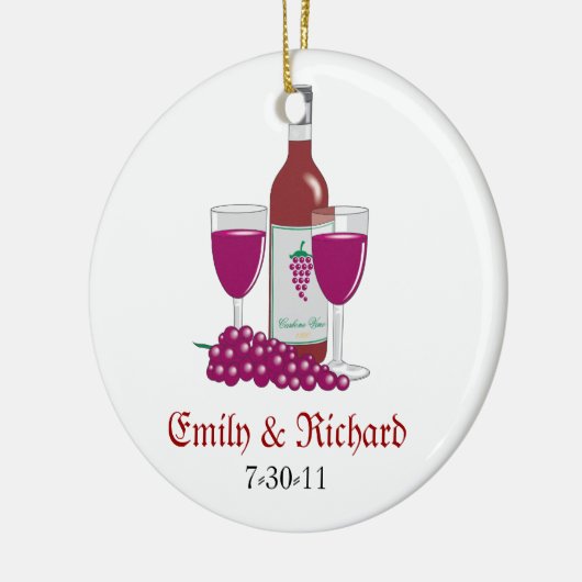 Wein-Brautparty-Bevorzugungs-Andenken-Verzierung Keramikornament (Links)