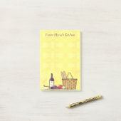 Wein, Brot und Öl Personalisiert Post-it Klebezettel (Auf Schreibtisch)