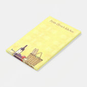 Wein, Brot und Öl Personalisiert Post-it Klebezettel (angewinkelt)