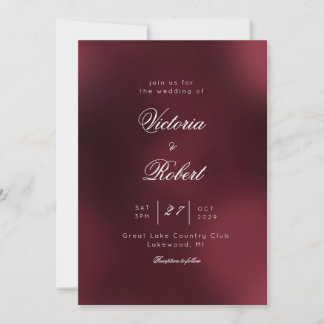 Wein Burgund Ombre Hochzeit Einladung