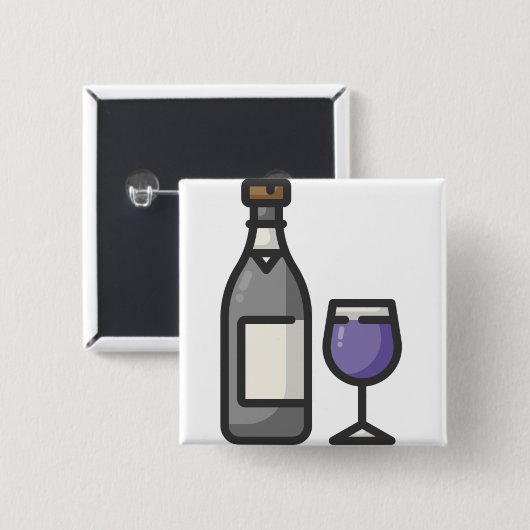 Wein Button (Vorne & Hinten)