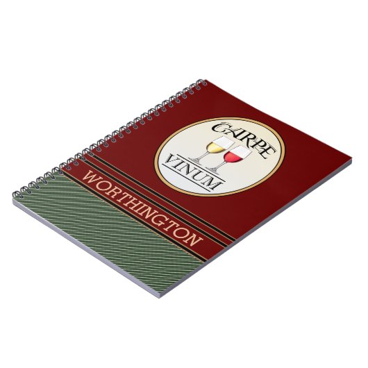 WEIN Carpe Vinum Spiral Foto Notebook Notizblock (Linke Seite)