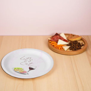 Wein- & Charcuterie-Brautjunggesellinnenabschied Pappteller
