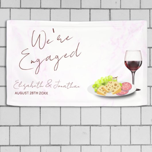 Wein- & Charcuterie-Engagement-Party Banner