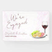 Wein- & Charcuterie-Engagement-Party Banner (Horizontal)