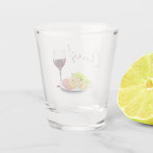 Wein- & Charcuterie-Engagement-Party Schnapsglas (Rückseite)