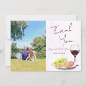 Wein- & Charcuterie-Engagementparty Dankeskarte (Vorderseite)