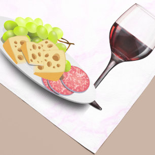 Wein & Charcuterie Geschirrtuch