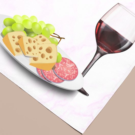 Wein & Charcuterie Geschirrtuch