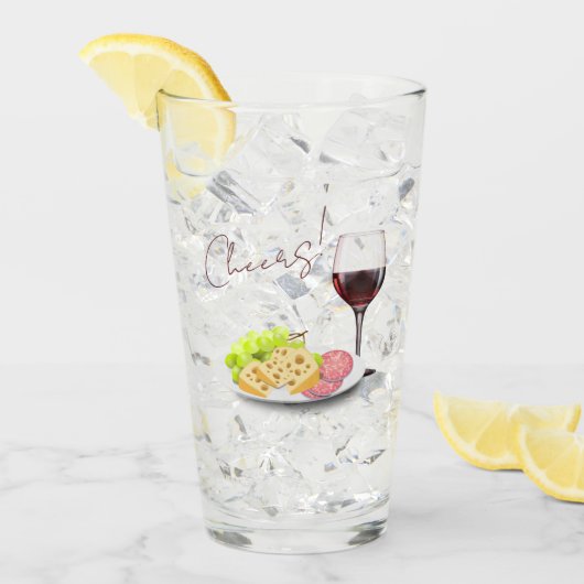 Wein- & Charcuterie-Verlobungsfeier Glas (Vorderseite Ice)