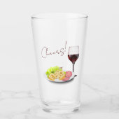Wein- & Charcuterie-Verlobungsfeier Glas (Vorderseite)