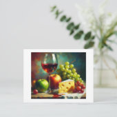 Wein Cheese Frucht, Postkarte (Stehend Vorderseite)