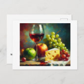 Wein Cheese Frucht, Postkarte (Vorne/Hinten)