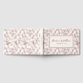 Wein-Chinoiserie-Muster-Hochzeit Gästebuch (Voll)