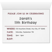 Wein Confetti Wasserfarbe Dots Geburtstag Einladun (Innenansicht Horizontal (Unten))