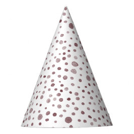 Wein Confetti Wasserfarbe Dots Party Hat Partyhütchen