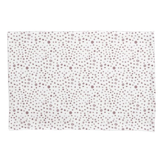 Wein Confetti Wasserfarbe Dots Pillowcase Kissenbezug (Vorderseite)