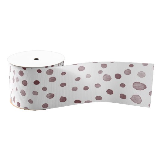 Wein Confetti Wasserfarben Dots Ribbon Ripsband (Spule)