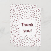 Wein Confetti Wasserfarben Punkte Danke Karte (Vorne/Hinten)