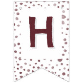 Wein Confetti Wasserfarben Punkte Jagdflagge Wimpelkette (Zweite Fahne)