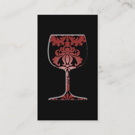 Wein-Damast-Visitenkarte Visitenkarte (Vorderseite)