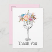 Wein, danke Karte (Vorne/Hinten)