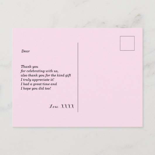 Wein, danke Karte (Rückseite)