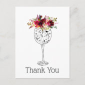 Wein, danke Karte (Vorderseite)