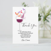 Wein, danke Karte (Stehend Vorderseite)