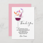 Wein, danke Karte (Vorne/Hinten)