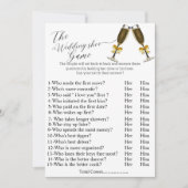 Wein Das Hochzeitschuhspiel Brautparty Games Dankeskarte (Vorderseite)