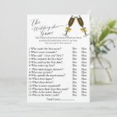 Wein Das Hochzeitschuhspiel Brautparty Games Dankeskarte (Stehend Vorderseite)