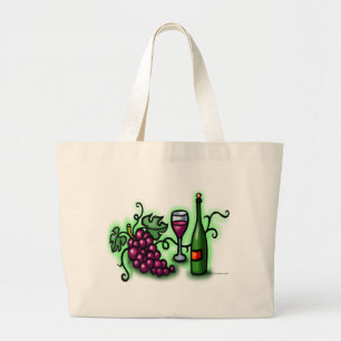 Wein der Trauben-n Jumbo Stoffbeutel