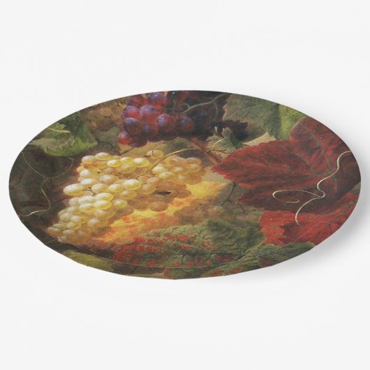 WEIN DER WEINE DER TRAUBENWEINE, PARTY-Trauben, Pappteller (Schrägansicht)