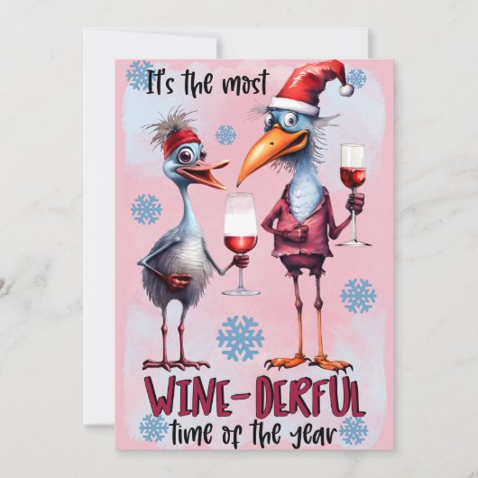 Wein Derful Feiertagskarte (Vorderseite)