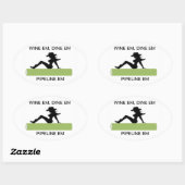 Wein, Dine und Pipeline Ovaler Aufkleber (Blatt)