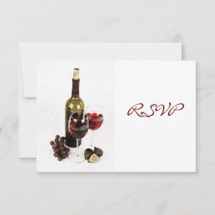 Wein-Dinner-Feier-Einladung RSVP Karte