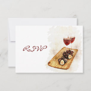 Wein-Dinner-Feier RSVP Karte