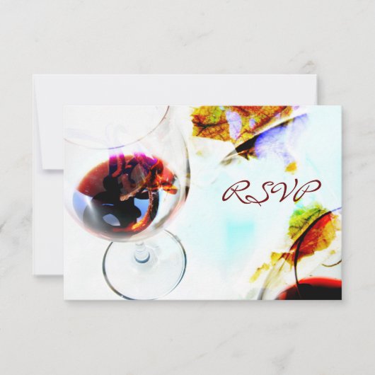 Wein-Dinner-Feier RSVP Karte (Vorderseite)